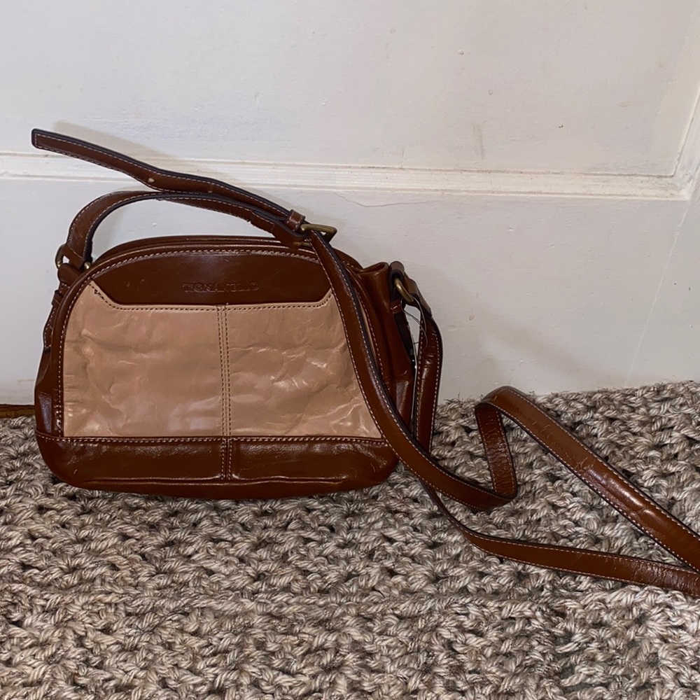 Tignanello Soho Vintage X-body in Frappe leather crossbody bag